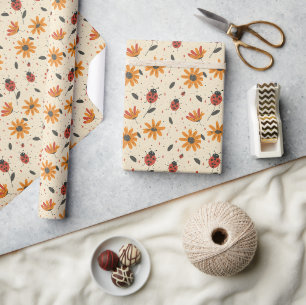 Festliche Ladybug-Feier Geschenkpapier