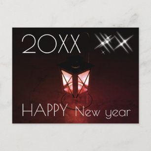 Festliche Laterne Frohes Neues Jahr 2023 Postkarte