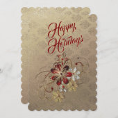 Festliche Laurel Feiertag Einladung (Vorne/Hinten)