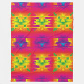 Festliche lebendige Farbe indisches Muster Fleecedecke (Vorderseite)
