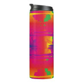 Festliche lebendige Farbe indisches Muster Thermosbecher (Nach rechts gedreht)