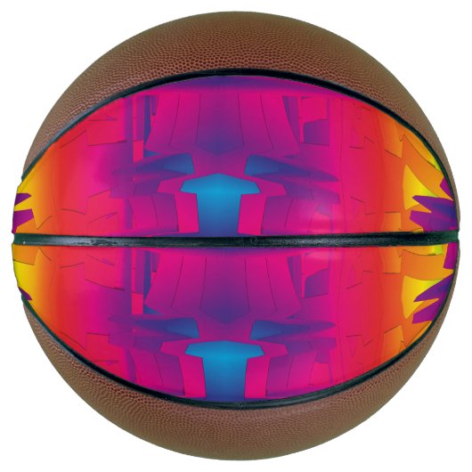 Festliche lebhafte Farbe indisches Muster Basketball (Vorderseite)