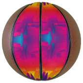 Festliche lebhafte Farbe indisches Muster Basketball (Vertikal)