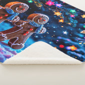 Festliche Lebkuchenmänner Schneefanke Sherpadecke (3/4)