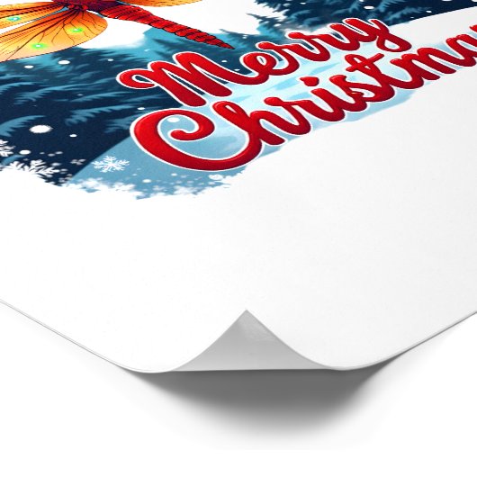 Festliche Libelle Poster (Ecke)