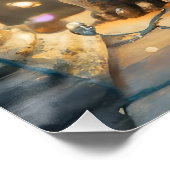 Festliche Lichter Chibi Gargoyle Dragon Poster (Ecke)