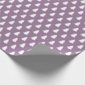 Festliche Lila Weihnachtsbaumstruktur Geschenkpapier (Ecke)