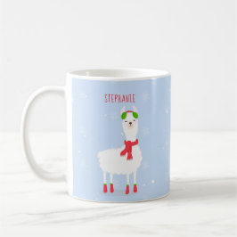 Festliche Llama Weihnachten Zwei-Tone-Kaffee-Tasse Kaffeetasse