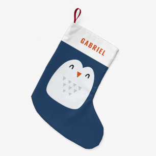 festliche, lustige niedliche Pinguin-personalisier Kleiner Weihnachtsstrumpf