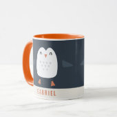 festliche lustige niedliche Pinguin personalisiert Tasse (Vorderseite Links)