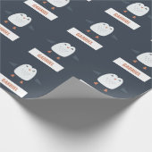 festliche lustige niedliche Pinguine personalisier Geschenkpapier (Ecke)