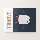 festliche lustige niedliche Pinguine personalisier Puzzle (Horizontal)