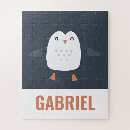 festliche lustige niedliche Pinguine personalisier Puzzle (Vertikal)