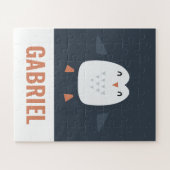 festliche lustige niedliche Pinguine personalisier Puzzle (Horizontal)