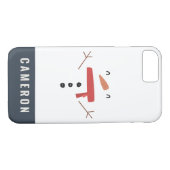 festliche lustige niedliche Schneemann personalisi Case-Mate iPhone Hülle (Rückseite (Horizontal))