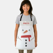 festliche lustige niedliche Schneemann personalisi Schürze (Insitu)