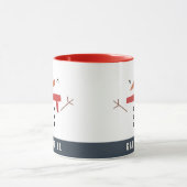 festliche lustige niedliche Schneemann personalisi Tasse (Zentrum)