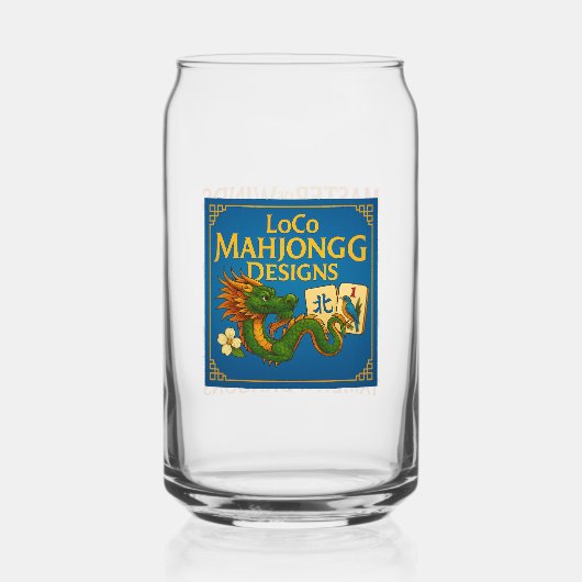 Festliche Mahjong-Pint-Gläser Dosenglas (Vorderseite)