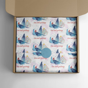 Festliche Manta Ray Seas und Grüße Seidenpapier