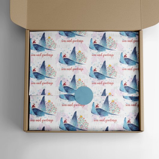 Festliche Manta Ray Seas und Grüße Seidenpapier