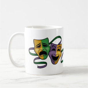 Festliche Mardi-Gras-Freud- und Traurigkeit-Theate Kaffeetasse