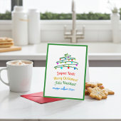 Festliche mehrsprachige Weihnachten und Baum