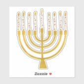 Festliche Menorah Hanukkah Celestial Candles Elega Aufkleber (Blatt)