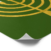Festliche Menorah Hanukkah Celestial Kerzen Zeichn Poster (Ecke)