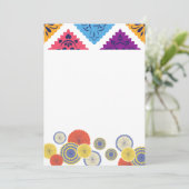 Festliche mexikanische Papierlüfterkarte Einladung (Stehend Vorderseite)