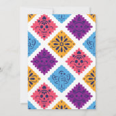 Festliche mexikanische Papierlüfterkarte Einladung (Rückseite)