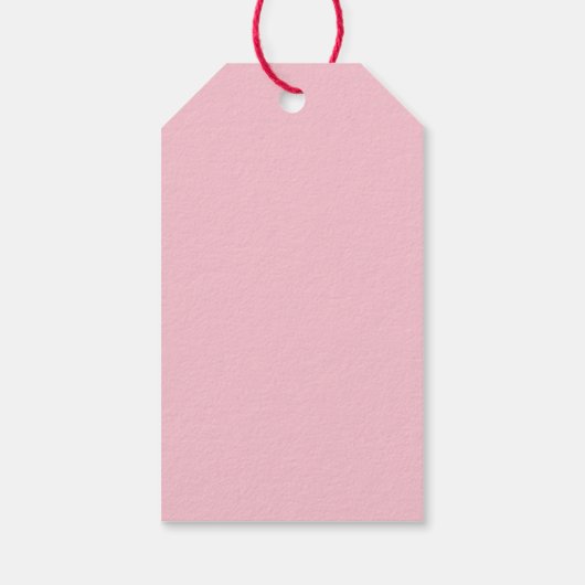 Festliche Minimal Weihnachtself Hat rosa rote Stre Geschenkanhänger (Rückseite)