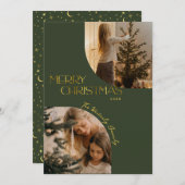 Festliche Moderne frohe Weihnachtsgeschichte Foto  Feiertagskarte (Vorne/Hinten)