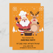 Festliche Moderne Niedliche Weihnachtseinladung Einladung (Vorne/Hinten)