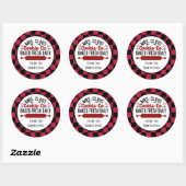 festliche Mrs. Cookie Firma fügen Namen hinzu Runder Aufkleber (Blatt)