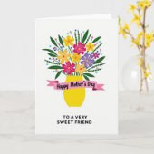Festliche Muttertags-Wunschkarte Karte (Gelbe Blume)