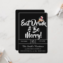 Festliche Niedliche Drinks Party essen Drink & Sei Einladung