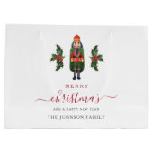 Festliche Niedliche Nutcracker Weihnachten Große Geschenktüte (Rückseite)