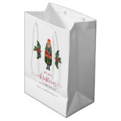 Festliche Niedliche Nutcracker Weihnachten Mittlere Geschenktüte (Vorderseite Schrägansicht)