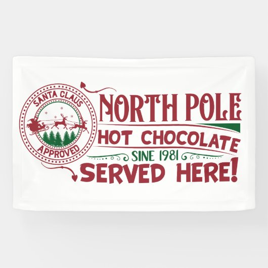 Festliche Nordpol-Schokolade Banner (Horizontal)