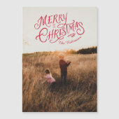 Festliche Nostalgie Frohe Weihnachten Foto Magnet (Vorderseite)