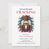 Festliche Nutcracker Cracking Geburtstagsparty Einladung (Vorderseite)