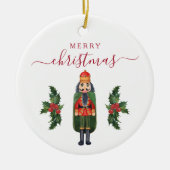 Festliche Nutcracker-Foto Weihnachten Keramik Ornament (Vorne)