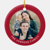 Festliche Nutcracker-Foto Weihnachten Keramik Ornament (Hinten)