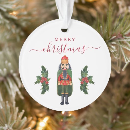 Festliche Nutcracker-Foto Weihnachten Ornament (Baum)
