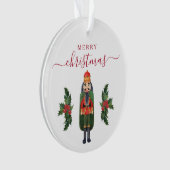 Festliche Nutcracker-Foto Weihnachten Ornament (Vorderseite)