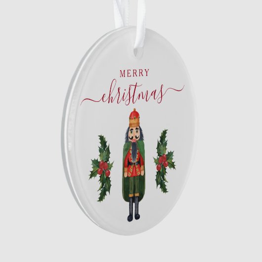 Festliche Nutcracker-Foto Weihnachten Ornament (Vorderseite)