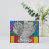 Festliche Obstschale Postkarte (Stehend Vorderseite)