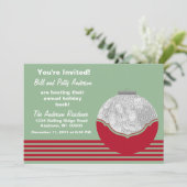 Festliche Ornament Foto Einladung (Stehend Vorderseite)