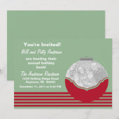 Festliche Ornament Foto Einladung (Vorne/Hinten)