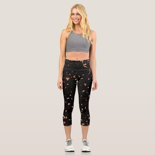 Festliche Ornamente 2 Capri Leggings (Vorderseite)